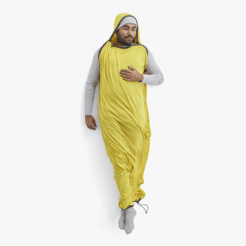 Inserție pentru sac de dormit Sea to Summit Reactor Sleeping Bag Liner - Mummy w/ Drawcord- Compact Sulphur Yellow