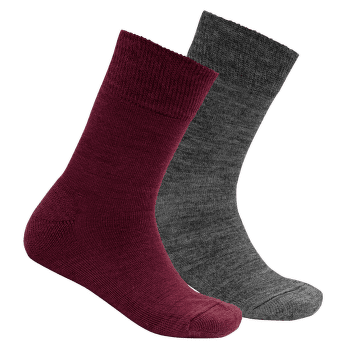 Șosete Devold Daily Merino Medium Sock 2pk Kid 740A BEETROOT MIX