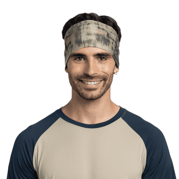 Bandă pentru cap Buff Coolnet UV Wide Headband RESCA TUNDRA KHAKI