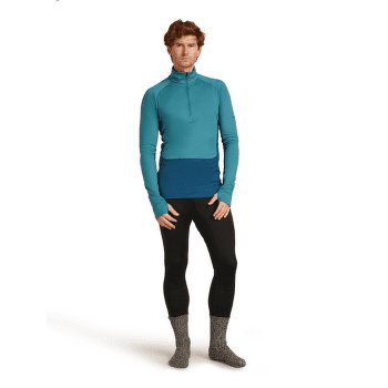 Tricou cu mânecă lungă Icebreaker Merino 200 ZoneKnit™ LS Half Zip Men ATLANTIS/TOPAZ/CB