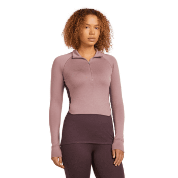 Tricou cu mânecă lungă Icebreaker Merino 260 ZoneKnit™ LS Half Zip Women DAWN/ZINCBLUE/CB