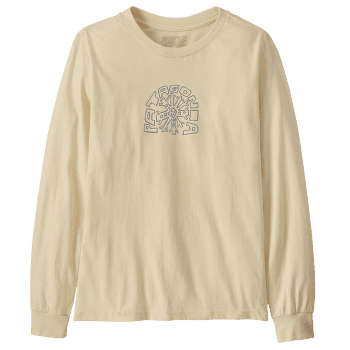 Tricou cu mânecă lungă Patagonia Long-Sleeved Graphic T-Shirt Kids Skisel: Undyed Natural