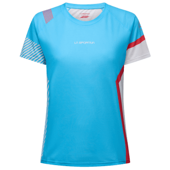 Tricou cu mânecă scurtă La Sportiva FLOW T-SHIRT Women Malibu Blue/Hibiscus