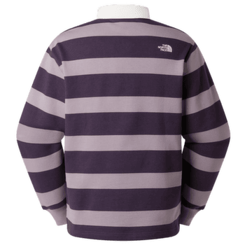 Tricou cu mânecă lungă The North Face Rugby Polo Sweatshirt Unisex JZU TRANSCENDENT GREY/ENDLESS DUSK