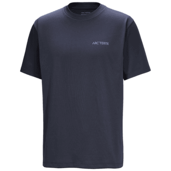 Tricou cu mânecă scurtă Arcteryx Kragg SL Cotton Blurred Bird SS Men Black Sapphire
