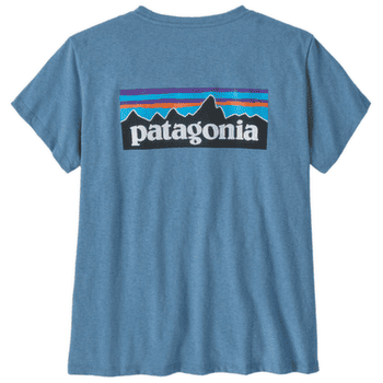 Tricou cu mânecă scurtă Patagonia P-6 Logo Responsibili-Tee Women Shore Blue