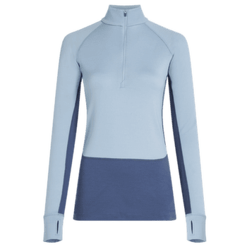 Tricou cu mânecă lungă Icebreaker Merino 260 ZoneKnit™ LS Half Zip Women DAWN/ZINCBLUE/CB