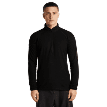 Pulover Icebreaker Merino 400 RealFleece™ Grid Peaksland LS Half Zip Men BLACK