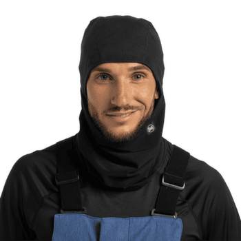 Păpuşă Buff TECH FLEECE HINGED BALACLAVA SOLID BLACK
