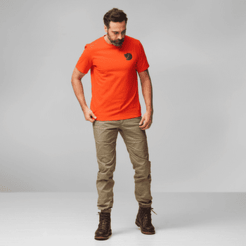 Tricou cu mânecă scurtă Fjällräven Walk With Nature T-shirt men Suede Brown