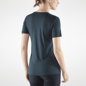 Tricou cu mânecă scurtă Fjällräven Abisko Wool Fox SS Women Lavender Mist- Dark Navy