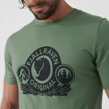 Tricou cu mânecă scurtă Fjällräven Abisko Wool Classic SS Men Basalt