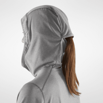 Tricou cu mânecă lungă Fjällräven Abisko Sun-hoodie Women Ultramarine
