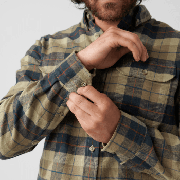 Cămașă cu mânecă lungă Fjällräven Singi Heavy Flannel Shirt Men Dark Navy-Buckwheat Brown