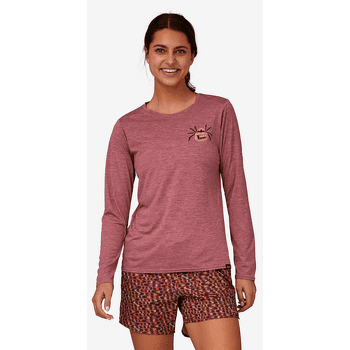 Tricou cu mânecă lungă Patagonia Cap Cool Daily Graphic Shirt Lands Long Sleeve Women Spoke Stencil: Redtail Rust X-Dye
