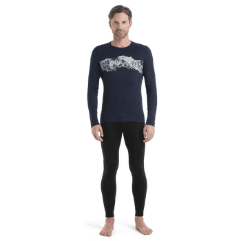 Tricou cu mânecă lungă Icebreaker Merino 200 Oasis LS Crewe Men Midnight Navy