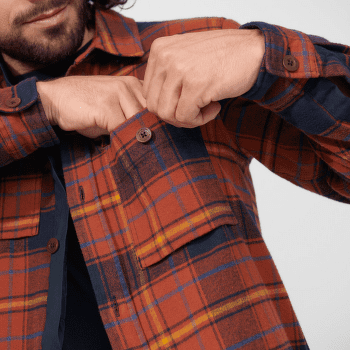 Cămașă cu mânecă lungă Fjällräven Övik Lite Padded Shirt Men Deep Forest-Black