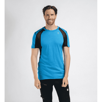 Tricou cu mânecă scurtă Aclima LightWool Sports Shirt Men Bluejay/Jet Black