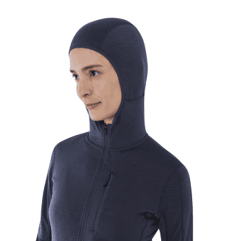 Hanorac Icebreaker Merino Blend 200 RealFleece™ Descender LS Zip Hoodie Women GRAPHITE/BLACK/CB