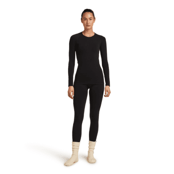 Tricou cu mânecă lungă Icebreaker Merino 260 ZoneKnit™ Seamless LS Crewe Women BLACK