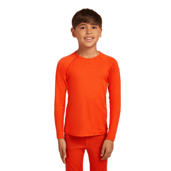 Tricou cu mânecă lungă Icebreaker Oasis LS Crewe Kids PINK QUARTZ