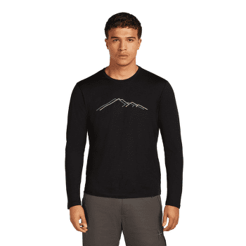 Tricou cu mânecă lungă Icebreaker Merino 150 Tech Lite LS Tee Rainer Ridge Men BLACK