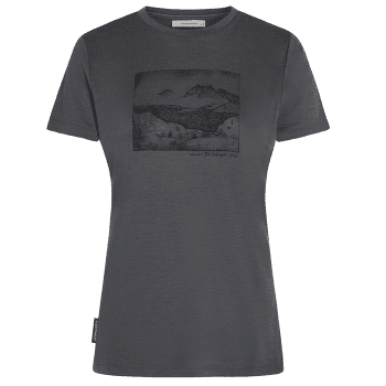 Tricou cu mânecă scurtă Icebreaker Merino 150 Tech Lite SS Tee Sunrise Summit Women OBSIDIAN