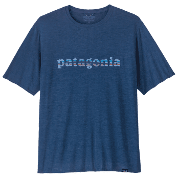 Tricou cu mânecă scurtă Patagonia Cap Cool Daily Graphic Shirt Men 73 Text Logo: Clement Blue X-Dye
