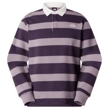 Tricou cu mânecă lungă The North Face Rugby Polo Sweatshirt Unisex JZU TRANSCENDENT GREY/ENDLESS DUSK