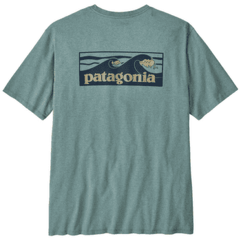 Tricou cu mânecă scurtă Patagonia Boardshort Logo Pocket Responsibili Tee Men Blue Sage