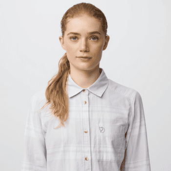 Cămașă cu mânecă lungă Fjällräven ÖVIK LITE FLANNEL SHIRT WOMEN Lavender Mist-Eggshell