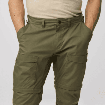 Pantaloni Fjällräven ABISKO HYBRID TRAIL TROUSERS ZIP-OFF MEN Laurel Green