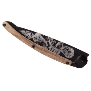 Cuțit Deejo Tattoo Black olive wood Mushroom