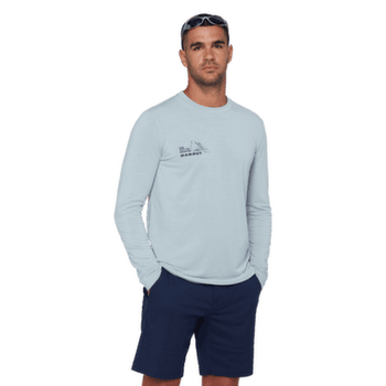 Tricou cu mânecă lungă Mammut MOUTAIN LONGSLEEVE T-SHIRT MEN BLUEMLISALPHORN nebla