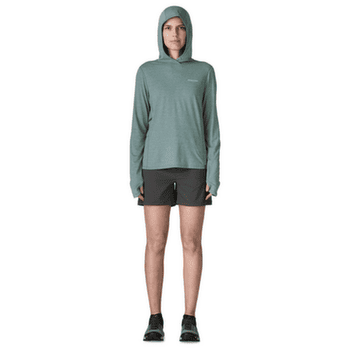 Tricou cu mânecă lungă Patagonia Cap Cool Sun Hoody Peak Visions Women Nouveau Green - Blue Sage X-Dye