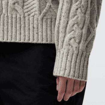 Pulover Fjällräven Övik Cable Knit Women Black