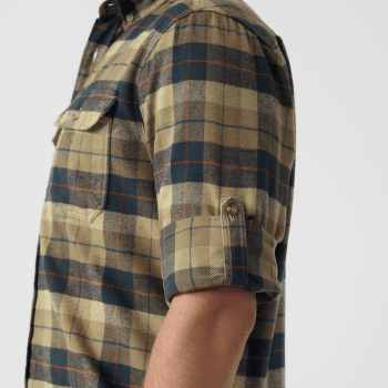 Cămașă cu mânecă lungă Fjällräven Singi Heavy Flannel Shirt Men Dark Navy-Buckwheat Brown