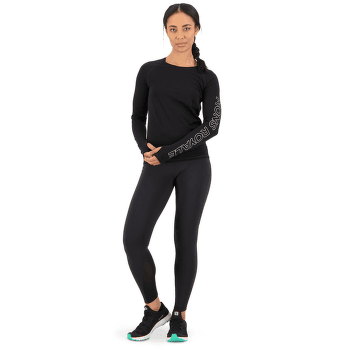 Tricou cu mânecă lungă Mons Royale Bella Merino Air-Con LS Women Black Daisy