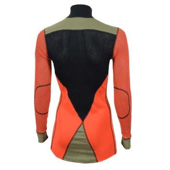Tricou cu mânecă lungă Aclima WoolNet Hiking Mock Neck shirt Women Jet Black/Poinciana/Capulet