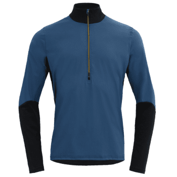 Tricou cu mânecă lungă Devold Running Cover Zip Neck Men 422B FLOOD/ARROWWOOD/INK