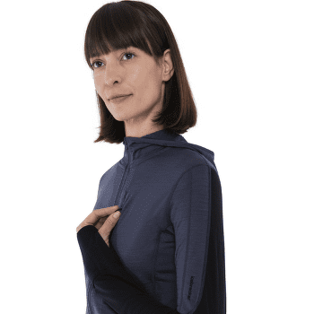 Hanorac Icebreaker Merino Blend 200 RealFleece™ Descender LS Zip Hoodie Women GRAPHITE/BLACK/CB