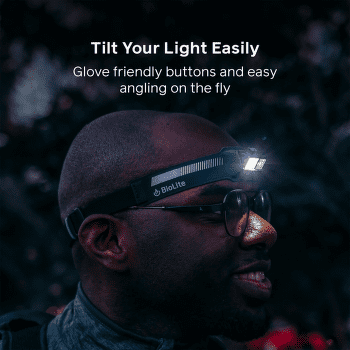 Lampă frontală BioLite Dash 450 Rechargeable HeadLamp Red