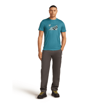 Tricou cu mânecă scurtă Icebreaker Merino 150 Tech Lite SS Tee In The Wild Men TOPAZ