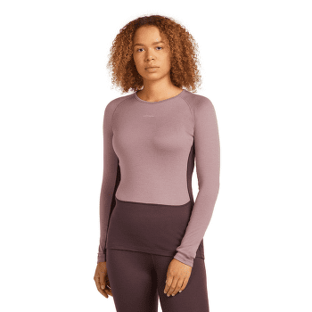 Tricou cu mânecă lungă Icebreaker Merino 260 ZoneKnit™ LS Crewe Women JAVA/SUMMIT/CB