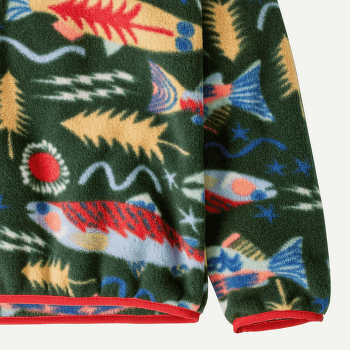 Hanorac Patagonia Lightweight Synch Snap-T Pullover Kids Diamond Stripe: Uplift Blue