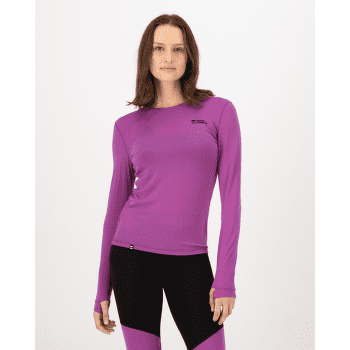 Tricou cu mânecă lungă Mons Royale Cascade Merino Base Layer Long Sleeve Women Aoraki Lily Toffee