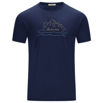 Tricou cu mânecă scurtă Aclima LightWool 140 Classic Tee Sunset Men Navy Blazer