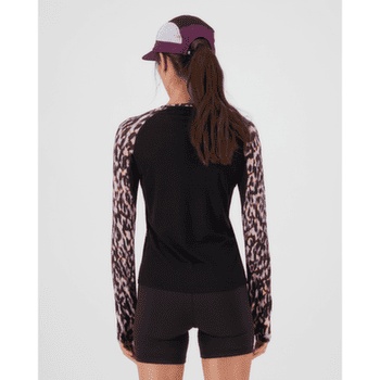 Tricou cu mânecă lungă Mons Royale Bella Merino Long Sleeve Women Rock Leopard/Black