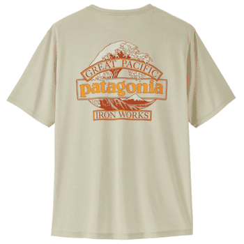 Tricou cu mânecă scurtă Patagonia Cap Cool Daily Shirt - Great Waves Men Dyno White