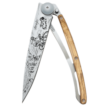 Cuțit Deejo Tattoo olive wood Tour de France Bunch